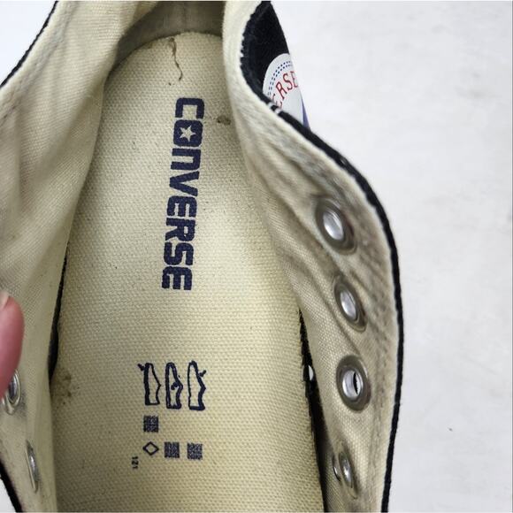 Converse Black and White High-Top Sneakers with Platform Hidden Wedge Size 8 - Picture 10 of 10